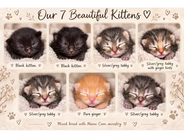 🐾❤️ BEAUTIFUL MIXED-BREED KITTENS LOOKING FOR THEIR FOREVER HOMES! ❤️🐾 - 7/9